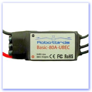 80A Basic UBEC ESC, 5A BEC, 2-6S LiPo
