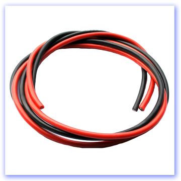 Silicone Cable 18A rating (1.0 sqmm/18 AWG) 1m Red and 1m Black