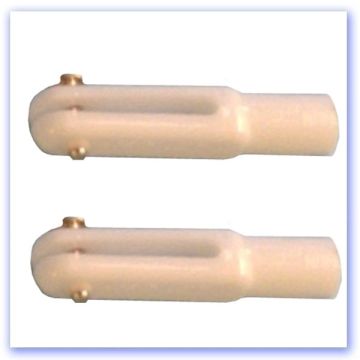 Plastic Clevis 23mm 1.6mm hole M2 2 Pack