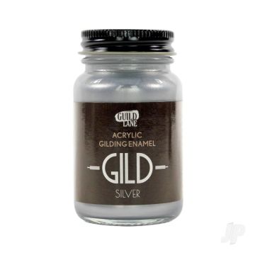 GILD Acrylic Gilding Enamel Paint, Silver (60ml Jar) GLDGDSS0060